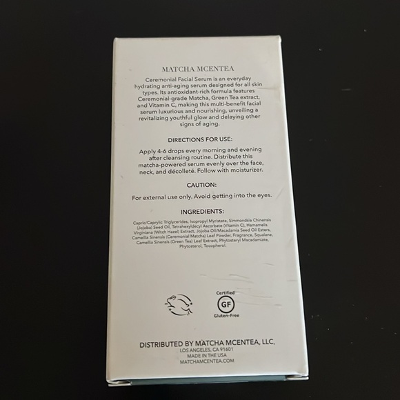 Matcha Mcentea Ceremonial Facial Serum / 30 mL / NWT - Picture 2 of 2